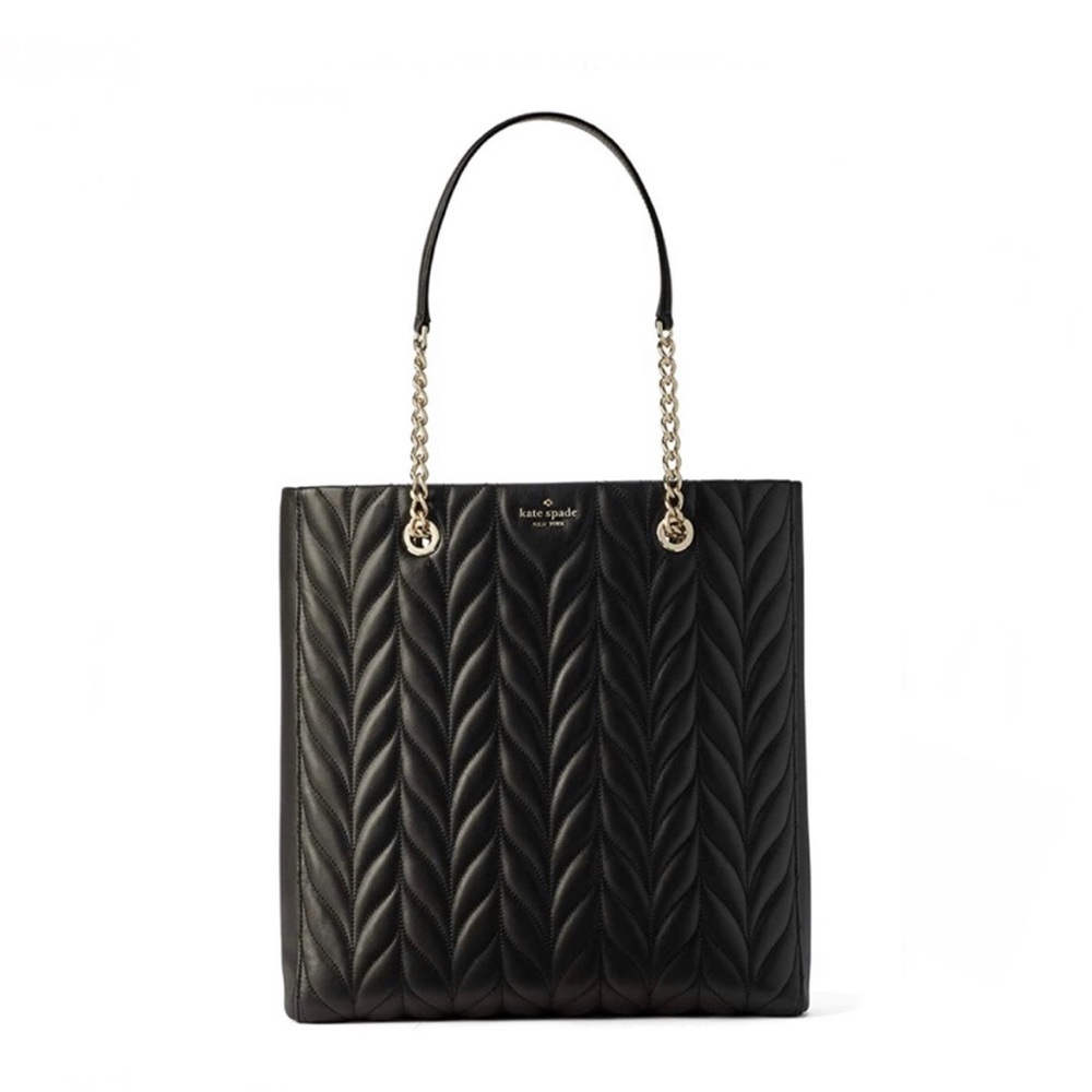 Kate Spade Black Briar Lane Quilted Chain Tote
